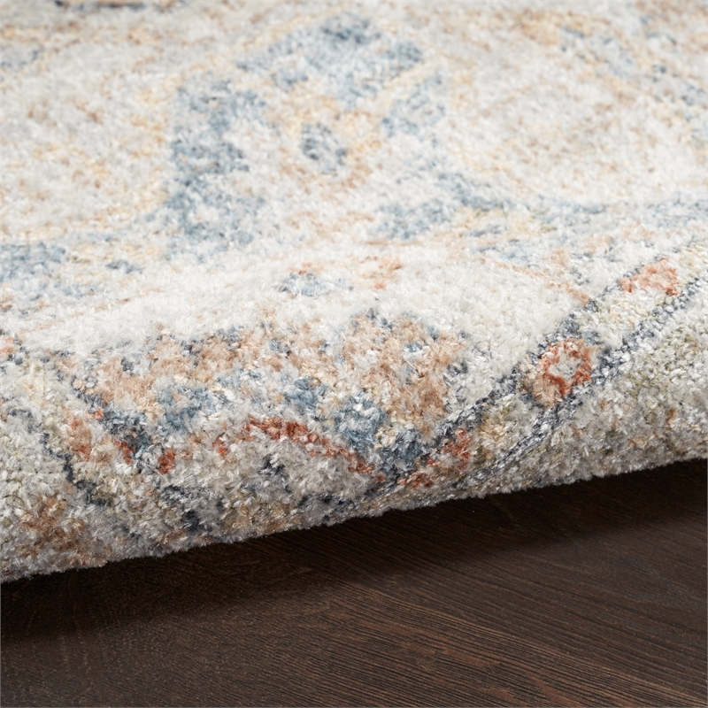 Nourison Astra Machine Washable 4' x 6' Denim Multi Vintage Indoor Rug