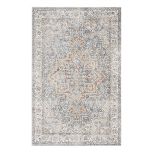 Nourison Astra Machine Washable 4' x 6' Denim Multi Vintage Indoor Rug