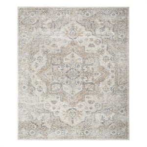 Nourison Home Astra Machine Washable 8' x 10' Silver Gray Fabric Area Rug