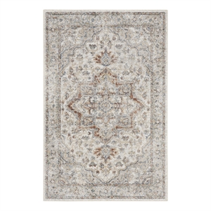 Nourison Astra Machine Washable 3'3&quot x 5' Grey/Multi Vintage Indoor Rug