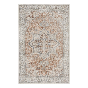 Nourison Astra Machine Washable 3'3&quot x 5' Gold/Multicolor Vintage Indoor Rug
