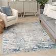 Nourison Concerto 4' x 6' Ivory Gray Blue Fabric Modern Area Rug (4' x 6')