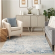 Nourison Concerto 4' x 6' Ivory Gray Blue Fabric Modern Area Rug (4' x 6')