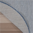 Nourison Courtyard 5' x 8' Oval Ivory Blue Fabric Modern Area Rug (8' Oval)
