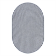 Nourison Courtyard 5' x 8' Oval Ivory Blue Fabric Modern Area Rug (8' Oval)