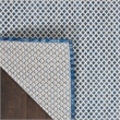 Nourison Courtyard 8' x Square Ivory Blue Fabric Modern Area Rug (8' Square)