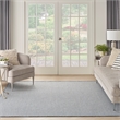 Nourison Courtyard 8' x Square Ivory Blue Fabric Modern Area Rug (8' Square)
