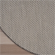 Nourison Courtyard 4' x Round Ivory Charcoal Fabric Modern Area Rug (4' Round)
