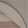 Nourison Courtyard 4' x Round Ivory Charcoal Fabric Modern Area Rug (4' Round)