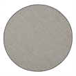 Nourison Courtyard 4' x Round Ivory Charcoal Fabric Modern Area Rug (4' Round)