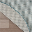 Nourison Courtyard 4' x Round Ivory Aqua Fabric Modern Area Rug (4' Round)