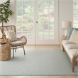 Nourison Courtyard 6' x Square Ivory Aqua Fabric Modern Area Rug (6' Square)