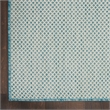 Nourison Courtyard 8' x Square Ivory Aqua Fabric Modern Area Rug (8' Square)