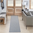 Nourison Courtyard 10' Runner Ivory Blue Fabric Modern Area Rug (10' Runner)