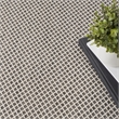 Nourison Courtyard 5' x 8' Oval Ivory Charcoal Fabric Modern Area Rug (8' Oval)