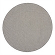 Nourison Courtyard 8' x Round Ivory Charcoal Fabric Modern Area Rug (8' Round)