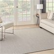 Nourison Courtyard 8' x Square Ivory Charcoal Fabric Modern Area Rug (8' Square)