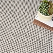 Nourison Courtyard 8' x Square Ivory Charcoal Fabric Modern Area Rug (8' Square)