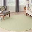 Nourison Courtyard 6' x Round Ivory Green Fabric Modern Area Rug (6' Round)
