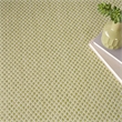 Nourison Courtyard 6' x Round Ivory Green Fabric Modern Area Rug (6' Round)