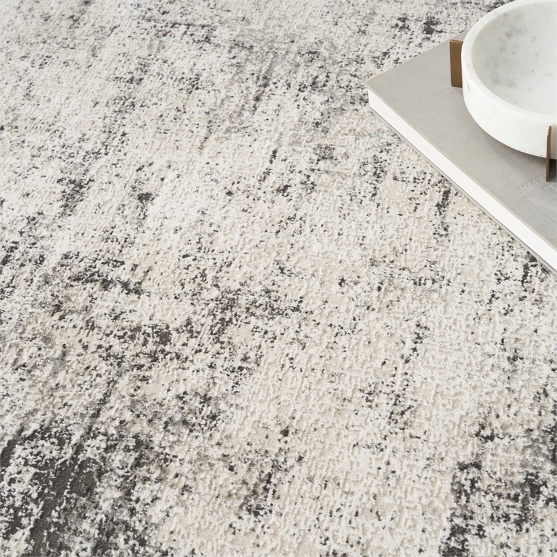 Nourison Desire 9' x 12' Grey/Ivory Modern Indoor Rug