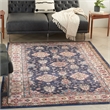 Nourison Fulton 8' x 10' Fabric Navy Blue Vintage Flatweave Indoor Rug