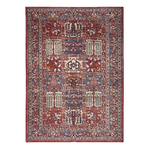 Nourison Fulton 7'10&quot x 9'10&quot Fabric Red Vintage Flatweave Indoor Rug