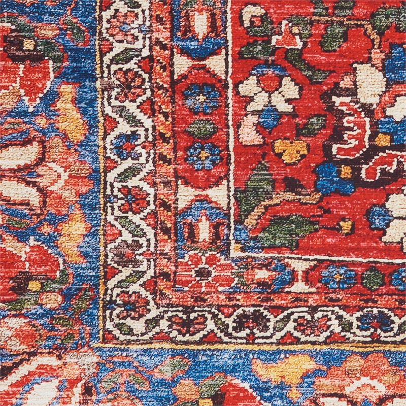 Nourison Fulton 5' x 7' Fabric Red Vintage Flatweave Indoor Rug