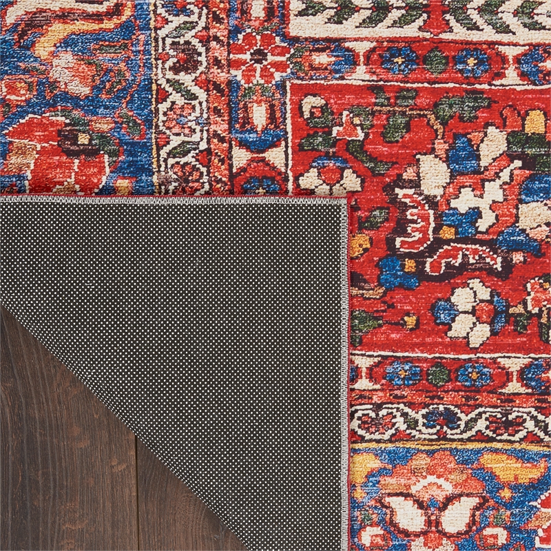 Nourison Fulton 5' x 7' Fabric Red Vintage Flatweave Indoor Rug