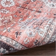 Nourison Fulton 5' x 7' Fabric Brick Red Vintage Flatweave Indoor Rug