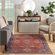 Nourison Fulton 5' x 7' Fabric Rust Red Vintage Flatweave Indoor Rug