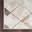 Nourison Glam 9' x 12' Ivory/Grey Modern Indoor Rug