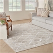 Nourison Glam 9' x 12' Ivory/Grey Modern Indoor Rug