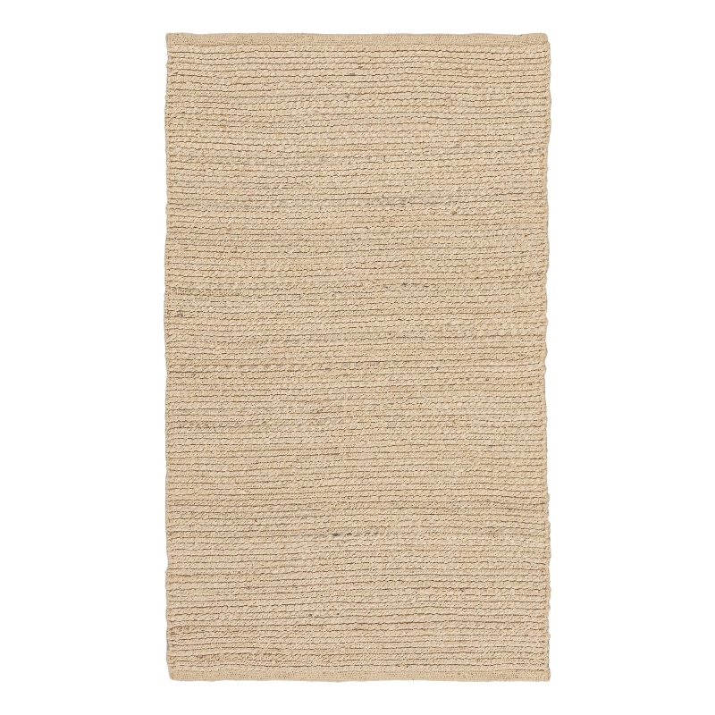 Nourison Natural Jute 3' x 5' Bleached/ Beige Fabric Indoor Rug
