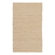 Nourison Natural Jute 3' x 5' Bleached/ Beige Fabric Indoor Rug