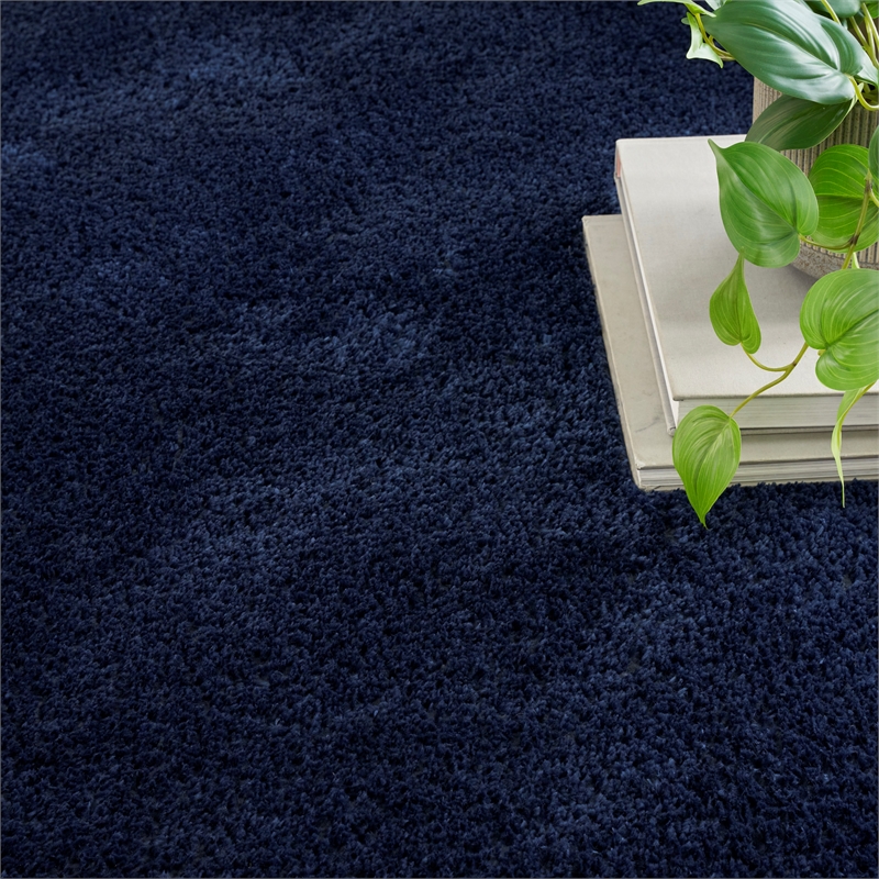nourison pacific shag 5'3&quot x 7'3&quot navy shag indoor rug