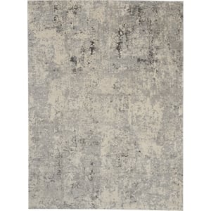Nourison Rustic Textures 9'3&quot x 12'9&quot Grey/Beige Modern Indoor Rug