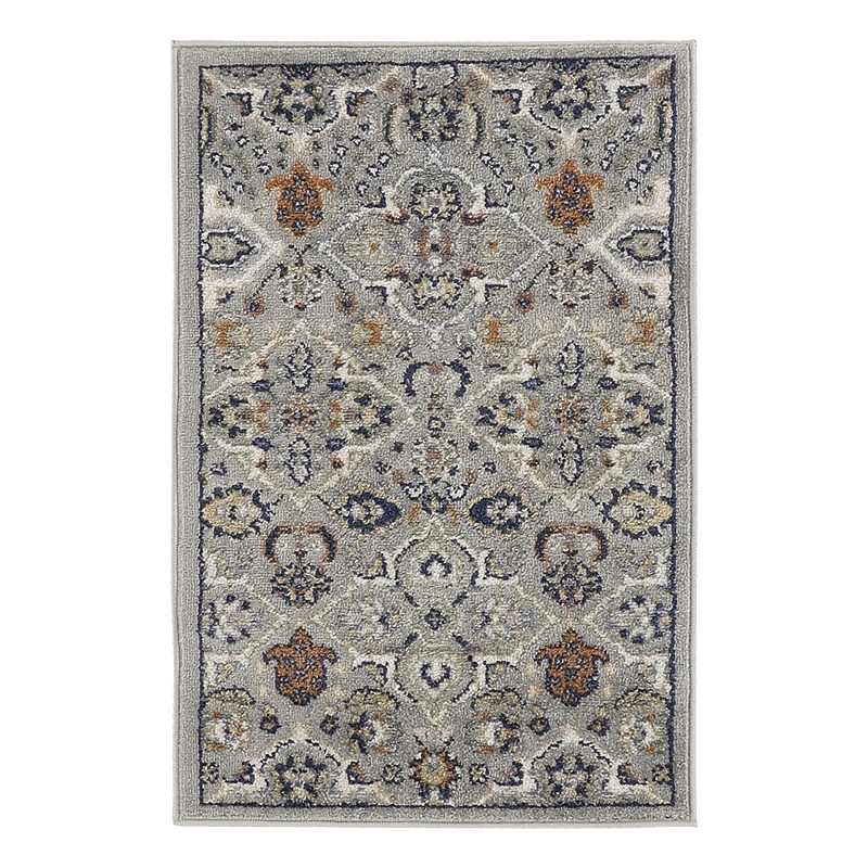 Nourison Allur 3' x 5' Gray Fabric Bohemian Area Rug (3' x 5')
