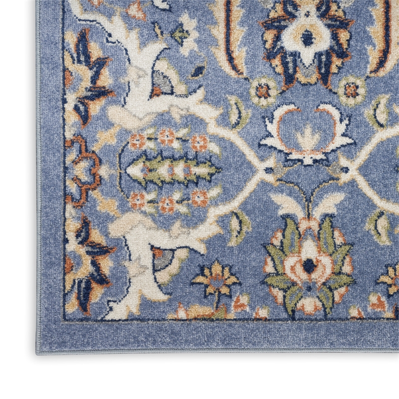 Nourison Allur 5' x 7' Light Blue Fabric Bohemian Area Rug (5' x 7')