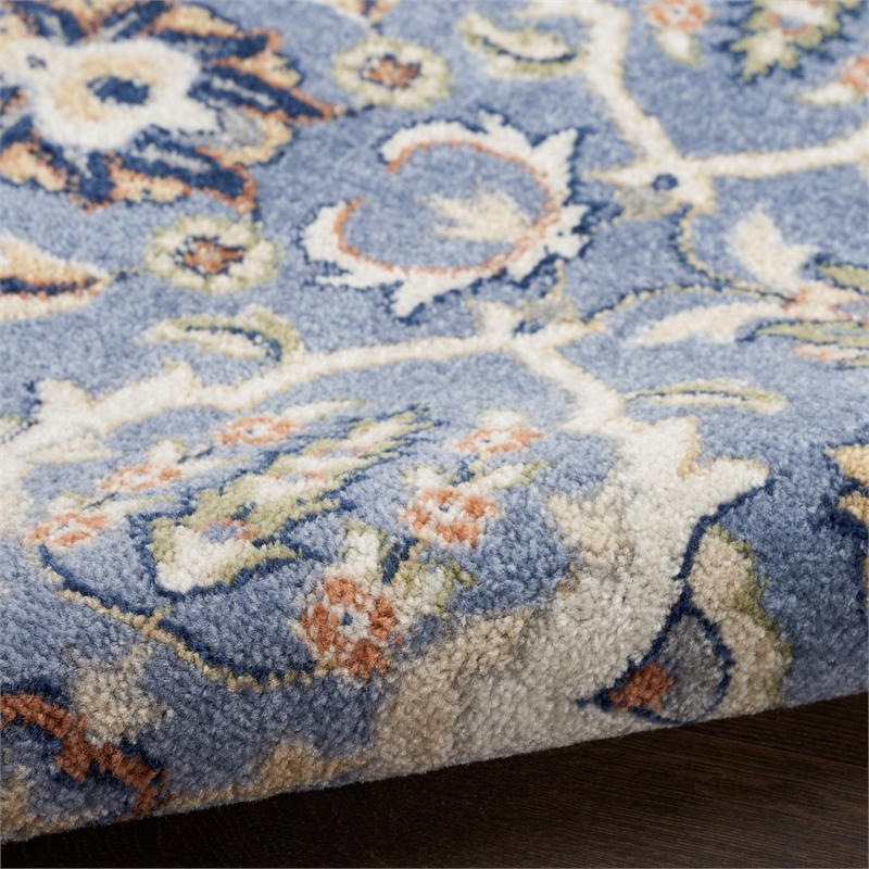 Nourison Allur 5' x 7' Light Blue Fabric Bohemian Area Rug (5' x 7')