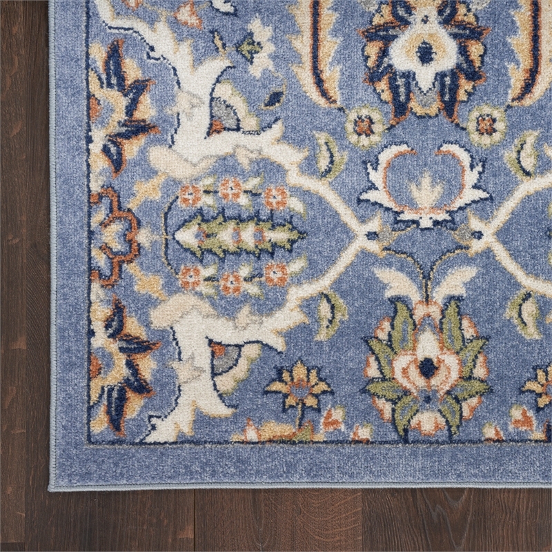 Nourison Allur 5' x 7' Light Blue Fabric Bohemian Area Rug (5' x 7')