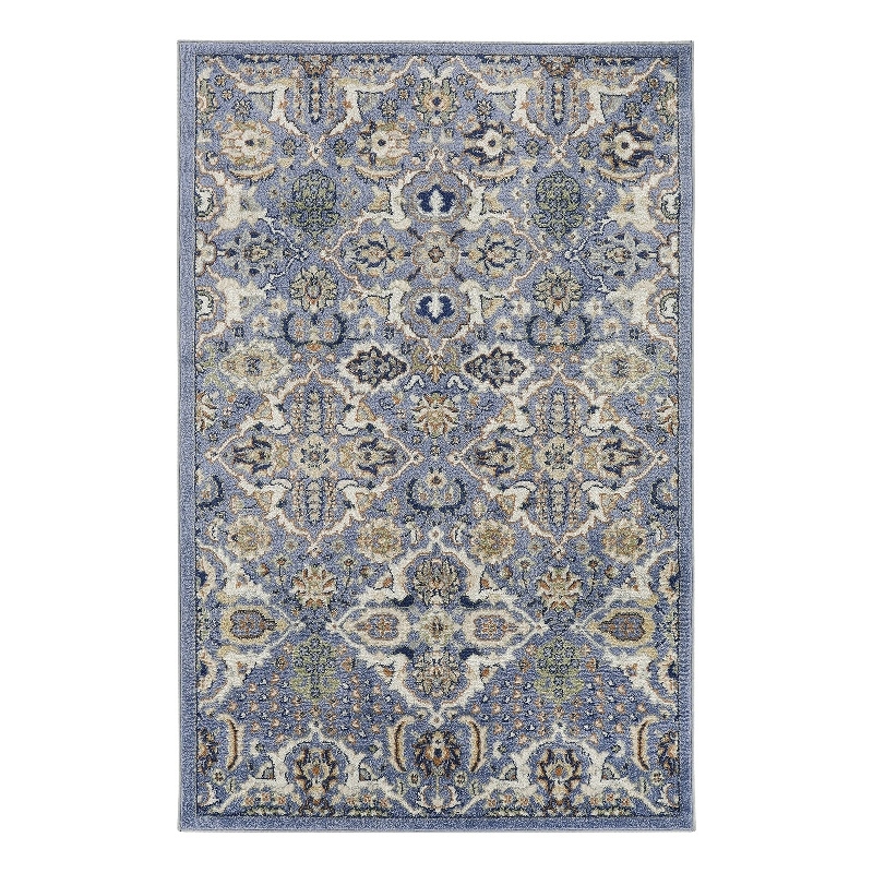 Nourison Allur 5' x 7' Light Blue Fabric Bohemian Area Rug (5' x 7')