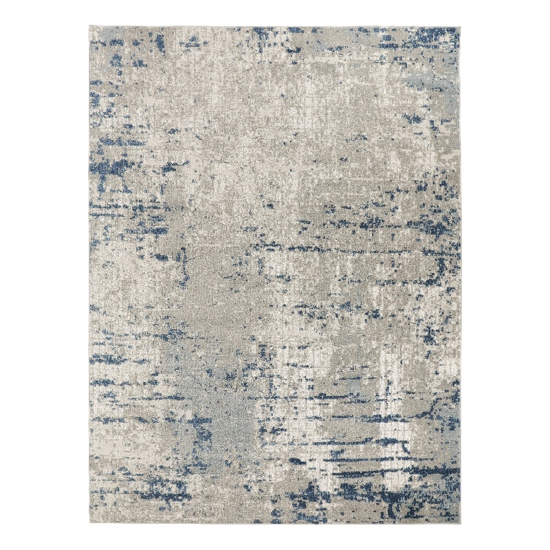 Nourison Concerto 7' x 10' Ivory Gray Blue Fabric Modern Area Rug (7' x 10')