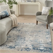 Nourison Concerto 7' x 10' Ivory Gray Blue Fabric Modern Area Rug (7' x 10')