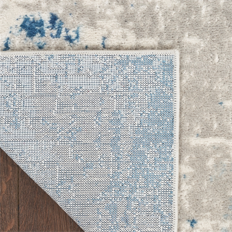 Nourison Concerto 7' x 10' Ivory Gray Blue Fabric Modern Area Rug (7' x 10')