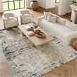 Nourison Concerto 7' x 10' Ivory Gray Blue Fabric Modern Area Rug (7' x 10')