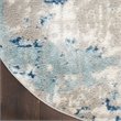 Nourison Concerto 8' x Round Ivory Gray Blue Fabric Modern Area Rug (8' Round)