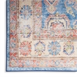 Nourison Home Fulton 2' x 3' Fabric Blue Ivory Vintage Flatweave Indoor Area Rug