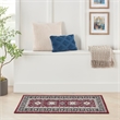Nourison Home Fulton 5' Runner Fabric Red Vintage Flatweave Indoor Area Rug