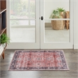 Nourison Home Fulton 2' x 3' Fabric Rust Red Vintage Flatweave Indoor Area Rug